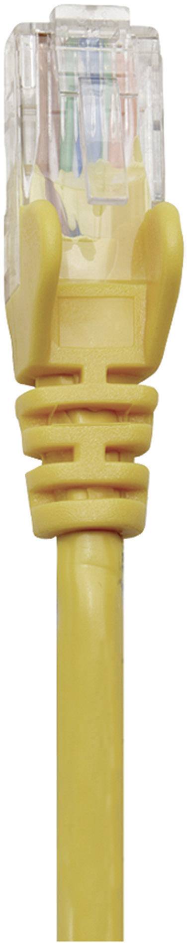 Żółty kabel Ethernet z przezroczystą wtyczką RJ45.