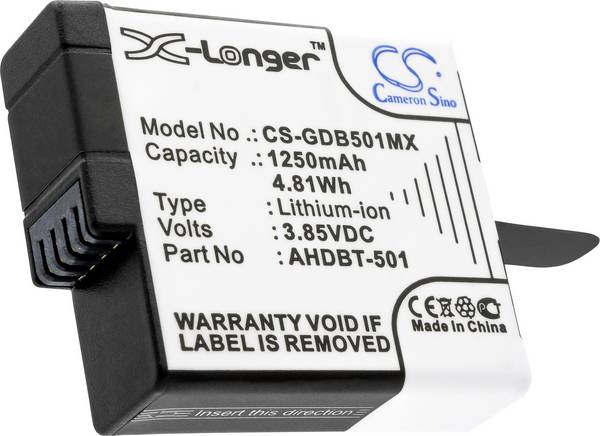 Akumulator zamienny CS Cameron Sino GDB501MX, Li-Ion, 3.85 V, 1250 mAh