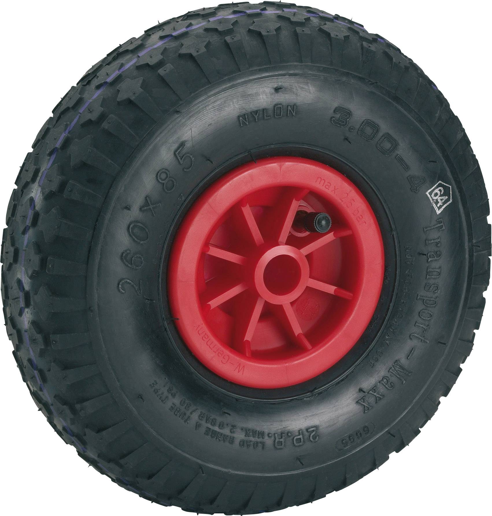 dörner + helmer 740309R Пневматична шина Діаметр колеса: 260 мм Максимальне навантаження: 150 кг 1 шт.