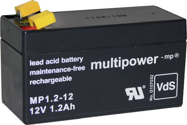 Akumulator ołowiowy multipower PB-12-1,2-4,8 MP1,2-12, AGM, 12 V, 1.2 Ah
