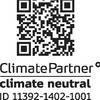 Kod QR z napisem 'ClimatePartner neutralny klimatycznie'. Poniżej ID 11392-1402-1001.