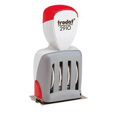 Штамп датування Trodat CLASSIC 54 x 30 мм (Ш x В) Глянцевий сірий, червоний