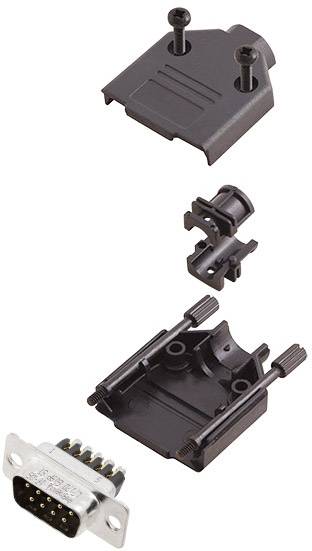 Amphenol L17DTPK-P-09+L717DE09PST Комплект роз'ємів D-Sub чоловічі 180° Кількість контактів: 9 гвинтові 1 шт.
