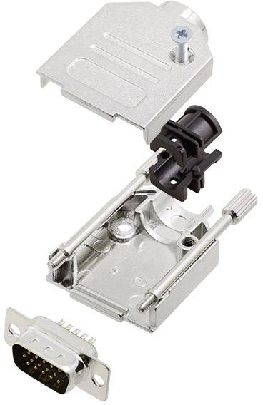 Amphenol L17DTZK09+L717HDE15P Комплект роз'ємів D-Sub чоловічі 180° Кількість контактів: 15 Паяльна чашка 1 шт.