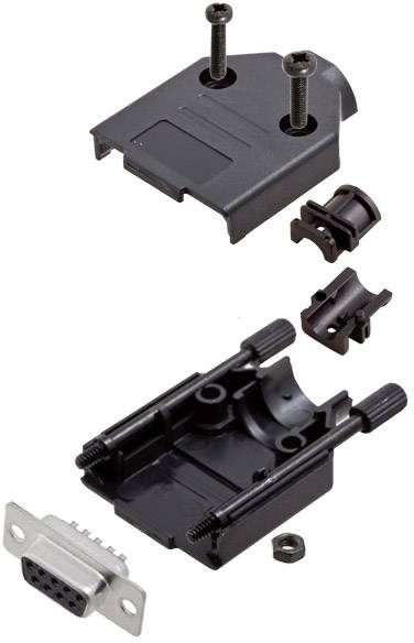 Комплект гнізд Amphenol L17DTPK-P-09+L77SDE09S D-Sub, рядів: 2, контактів: 9, 180 °, 1 шт.