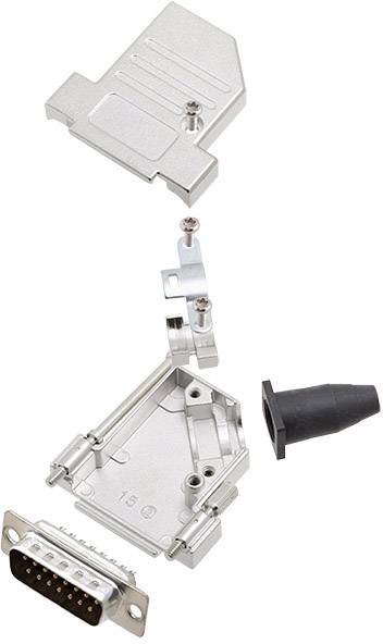 Комплект штыревых разъемов D-Sub Amphenol L17DTSL09-RG-LJS-S+L717SDE09P с углом 45°. Количество контактов: 9. Чашка для пайки: 1 ш