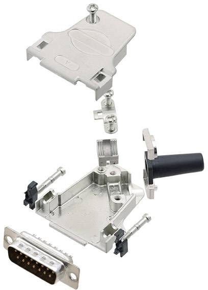 Amphenol L17D45ZF15-RG+L717SDA15P Набір штекерних планок D-Sub, рядів: 2, контактів: 15, 45 °, 1 шт.