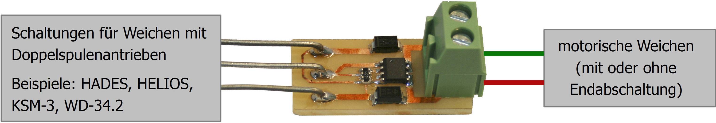 'Obwody sterujące zwrotnicami z napędami podwójnocewkowymi oraz zwrotnice silnikowe. Przykładowe oznaczenia: HADES, HELIOS, KSM-3, WD-34.2.'