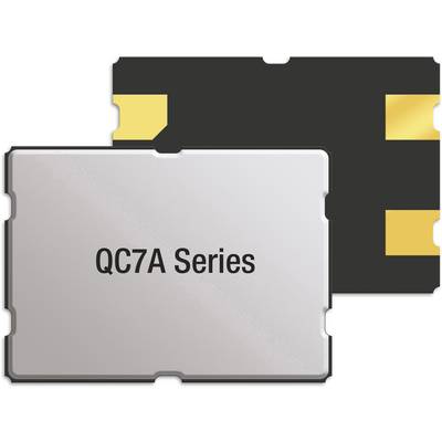 Prostokątny, srebrny element elektroniczny z napisem 'QC7A Series' na tle czarnej płytki drukowanej.