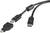 'Trzy czarne kable DisplayPort oraz adapter, które reprezentują typowe złącza do monitorów lub urządzeń audiowizualnych.'
