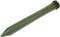 Zielony, cylindryczny pręt z tworzywa sztucznego z zaostrzonym końcem i czarną nasadką, prawdopodobnie przydatny do prac ogrodowych lub ziemnych.