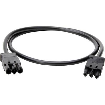 Czarny kabel sieciowy z dwoma wtyczkami trójbiegunowymi, odpowiedni do zasilania urządzeń elektronicznych.