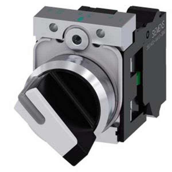 Siemens 3SU11502BF603BA0 3SU1150-2BF60-3BA0 Przełącznik   Pozycje przełączenia 2 1 x 90 °  1 szt.