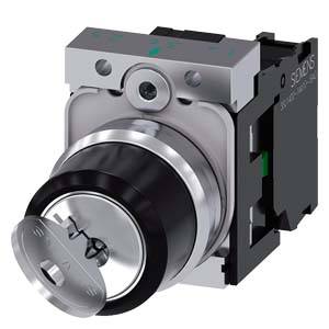 Siemens 3SU11504BF111BA0 3SU1150-4BF11-1BA0 Przełącznik kluczykowy Pozycje przełączenia 2 1 x 90 ° IP67/IP69 1 szt. sztu-0