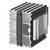 Kwadratowy profil aluminiowy z czarnymi uszczelkami gumowymi i metalowym suwakiem pośrodku, często stosowany w zastosowaniach przemysłowych.