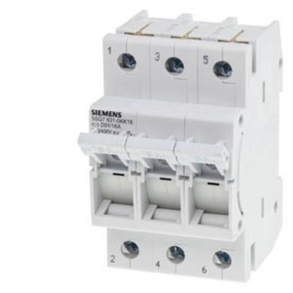 Siemens 5SG76310KK16 Przełącznik rozłączający Rozmiar bezpiecznika = D01 16 A 400 V 4 szt.