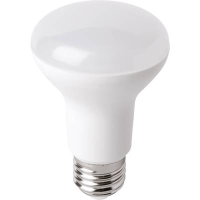 Biała lampa LED z metalowym gwintem mocującym.
