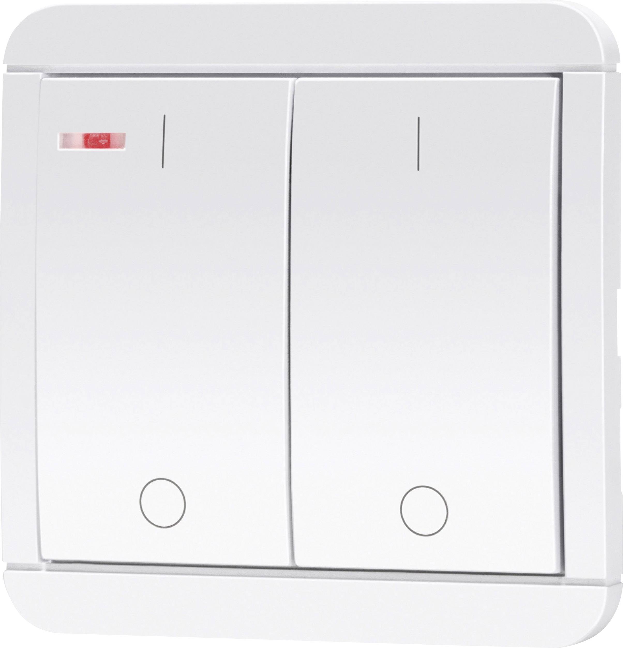 Бездротовий настінний вимикач RS2W для поверхневого монтажу, максимальна дальність дії 150 м