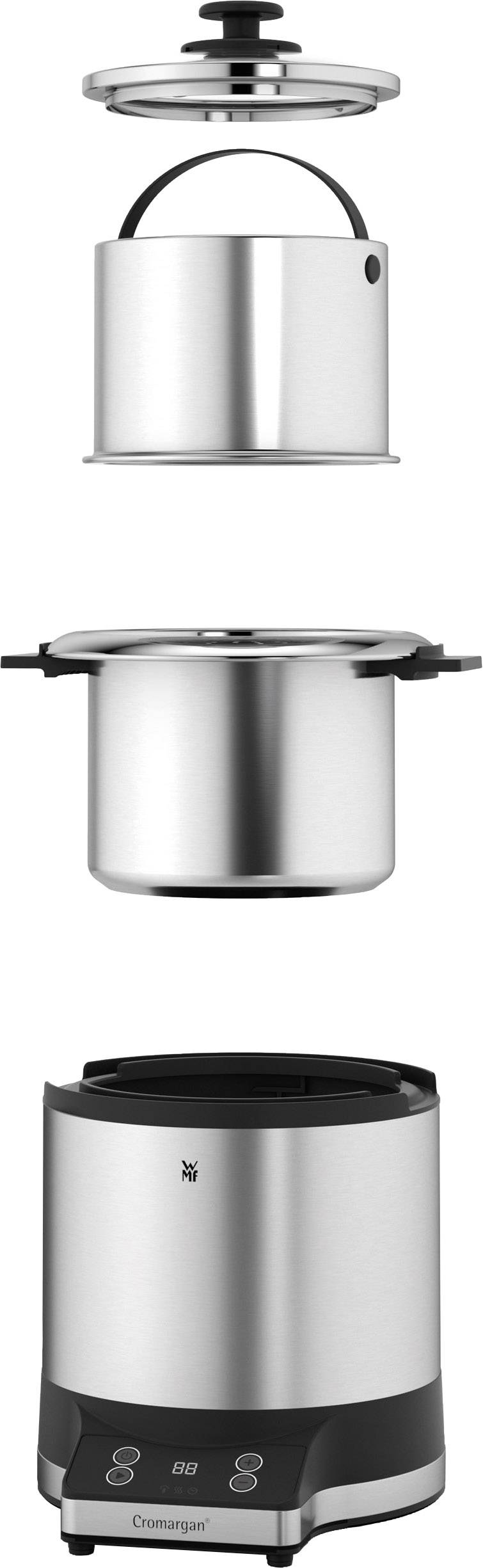 Рисоварка WMF 0415260011, 220 Вт, 1 л, чорна, срібна (матова)