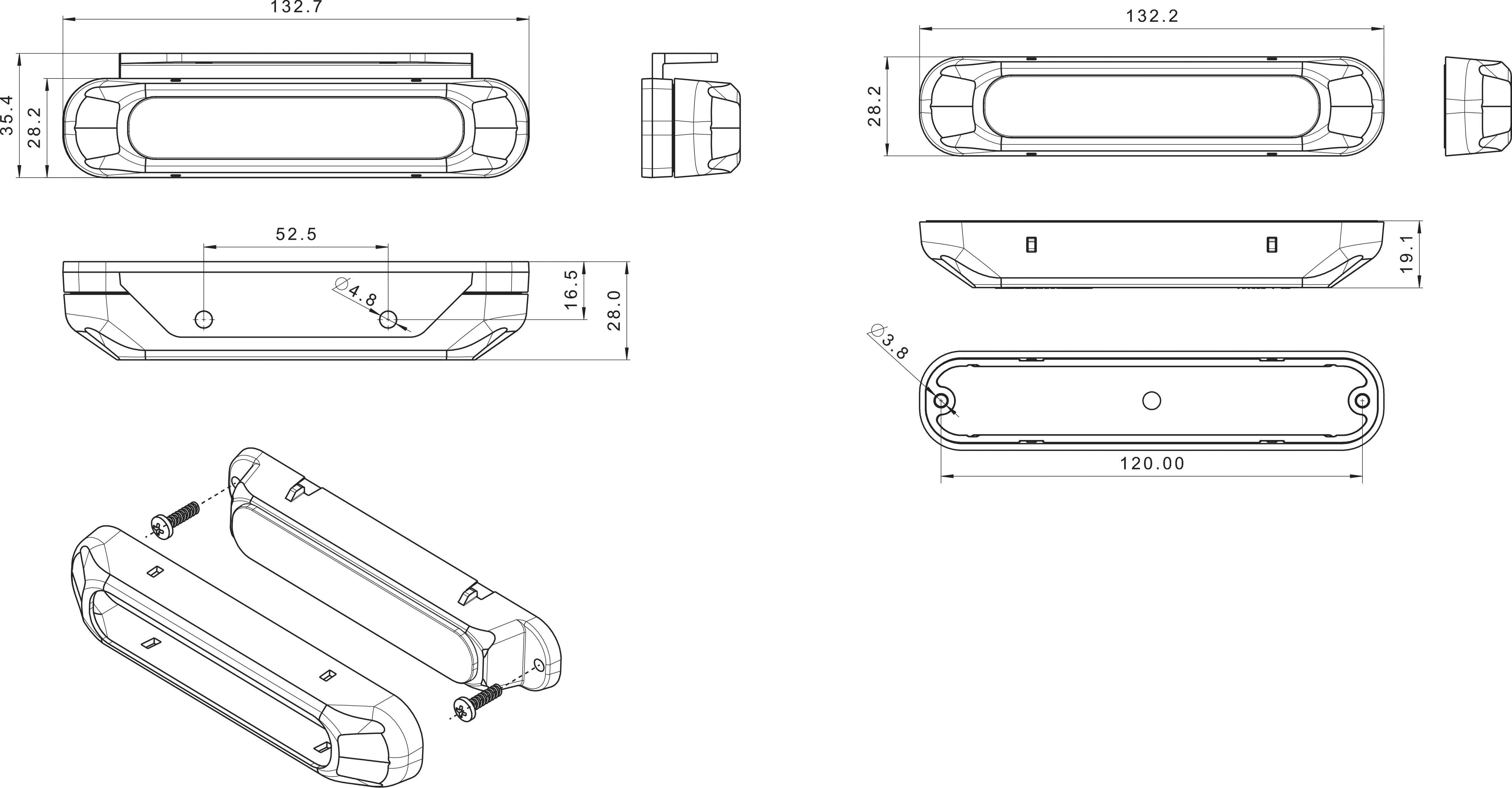 Fristom N/A FT-200 N LED 95200N 12 В, 24 В, 36 В через вбудований блок живлення, синій