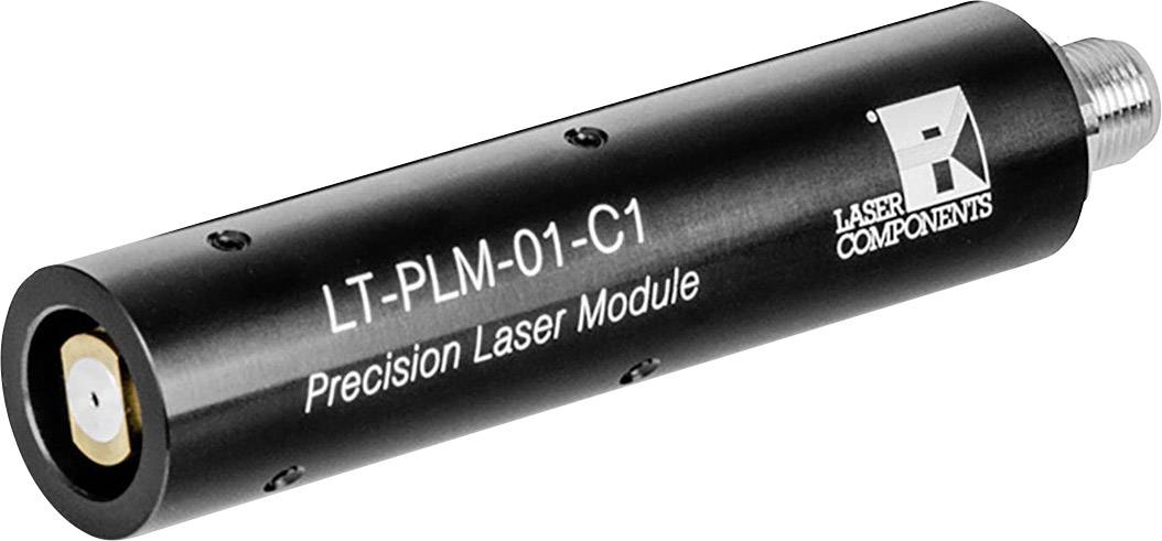 Czarny precyzyjny moduł laserowy z napisem 'LT-PLM-01-C1' i 'Precision Laser Module' firmy Laser Components.