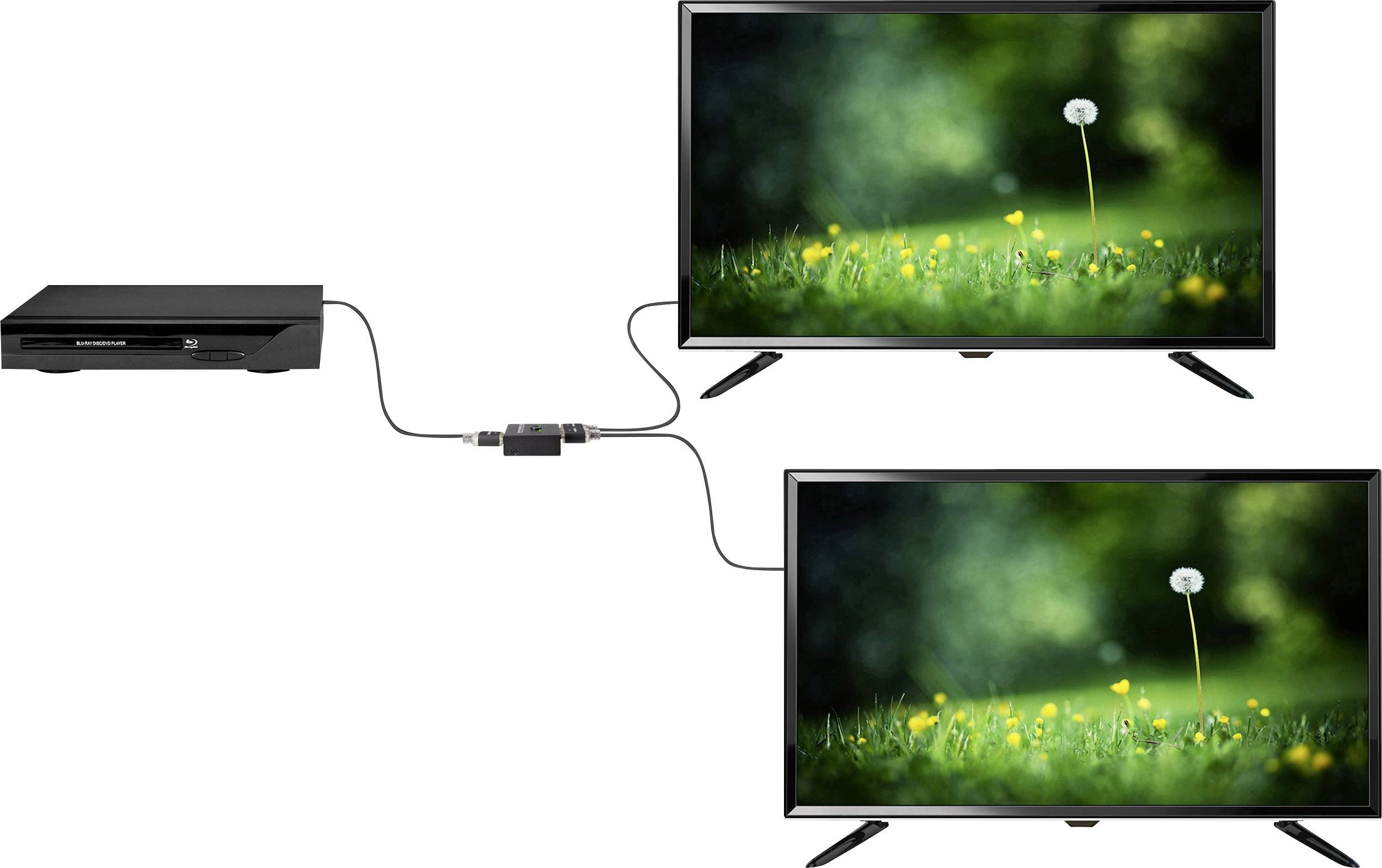 HDMI-перемикач SpeaKa Professional SP-7141056 з 2 портами, UHD 4K @ 60 Гц