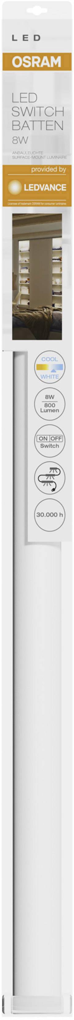 'Listwa LED L 100 powlekana melamina, barwa światła ciepłobiała, 12 W, możliwość łączenia do 10 m, neutralnobiała, żywotność 30.000 h.'