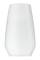 Biała, stożkowata waza bez widocznych ozdób.