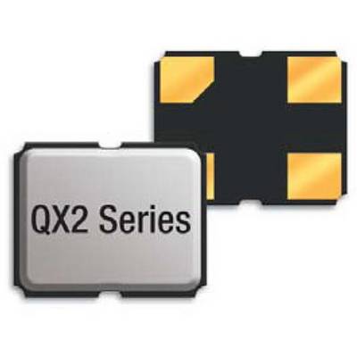 Mikroukład scalony z napisem „Seria QX2". Prostokątne elementy z metalową górną powierzchnią i złotymi stykami.