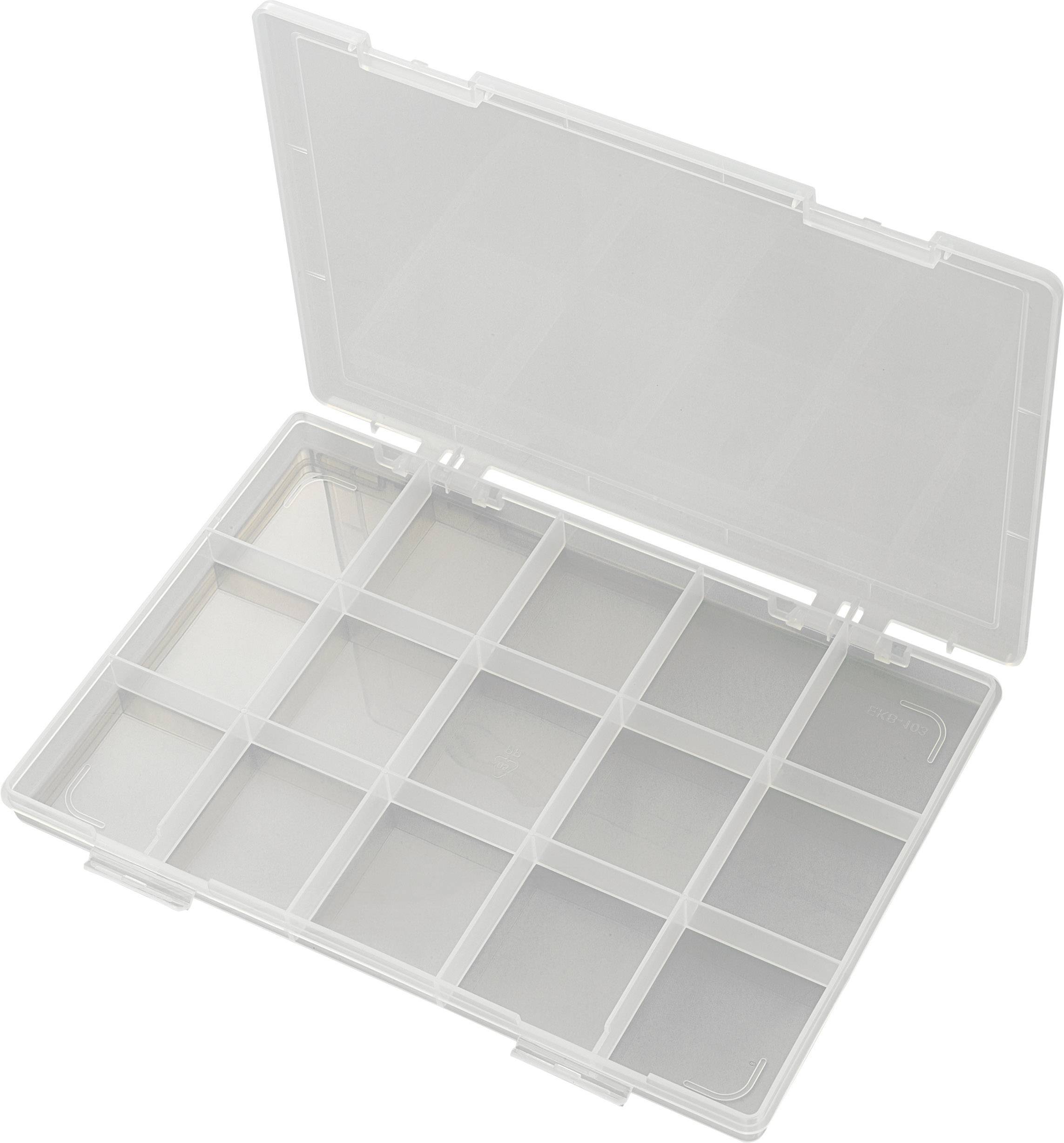 Коробка TRU COMPONENTS EKB-103 (Д x Ш x В) 285 x 209 x 23 мм Кількість відсіків: 15 фіксованих відділень Вміст 1 шт.