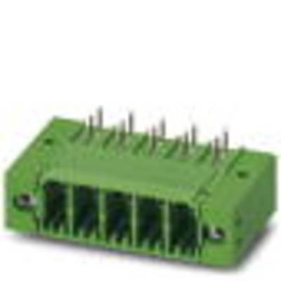 Zielony elektroniczny złącze wielostykowe, odpowiednie do łączenia płytek drukowanych lub przewodów.