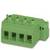 Zielony, czteropinowy złącz elektryczny, widok z boku; do połączeń elektrycznych w urządzeniach.