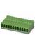 Zielony, prostokątny złącze z dziesięcioma stykami, stosowany do połączeń elektrycznych w obwodach elektronicznych.