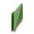 Mały, zielony, żebrowany obiekt plastikowy o kształcie prostokątnym.