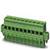 Zielony blok złączek z wieloma punktami przyłączeniowymi, stosowany w instalacjach elektrycznych i połączeniach.