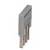 Szary złącznik listwowy z wieloma metalowymi stykami wykonanymi z tworzywa sztucznego.