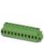 Zielony, wielostykowy złącz elektryczny, typowo stosowany w połączeniach na płytkach drukowanych.
