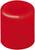 Czerwony, cylindryczny blok z tworzywa sztucznego, często używany jako element konstrukcyjny w zestawach zabawkowych.