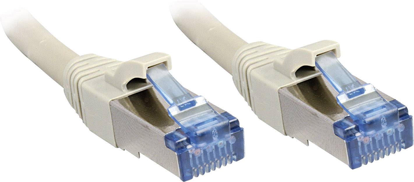 Мережевий кабель LINDY 47135, 1 шт., RJ45, CAT 6a, S/FTP, 3.00 м, сірий