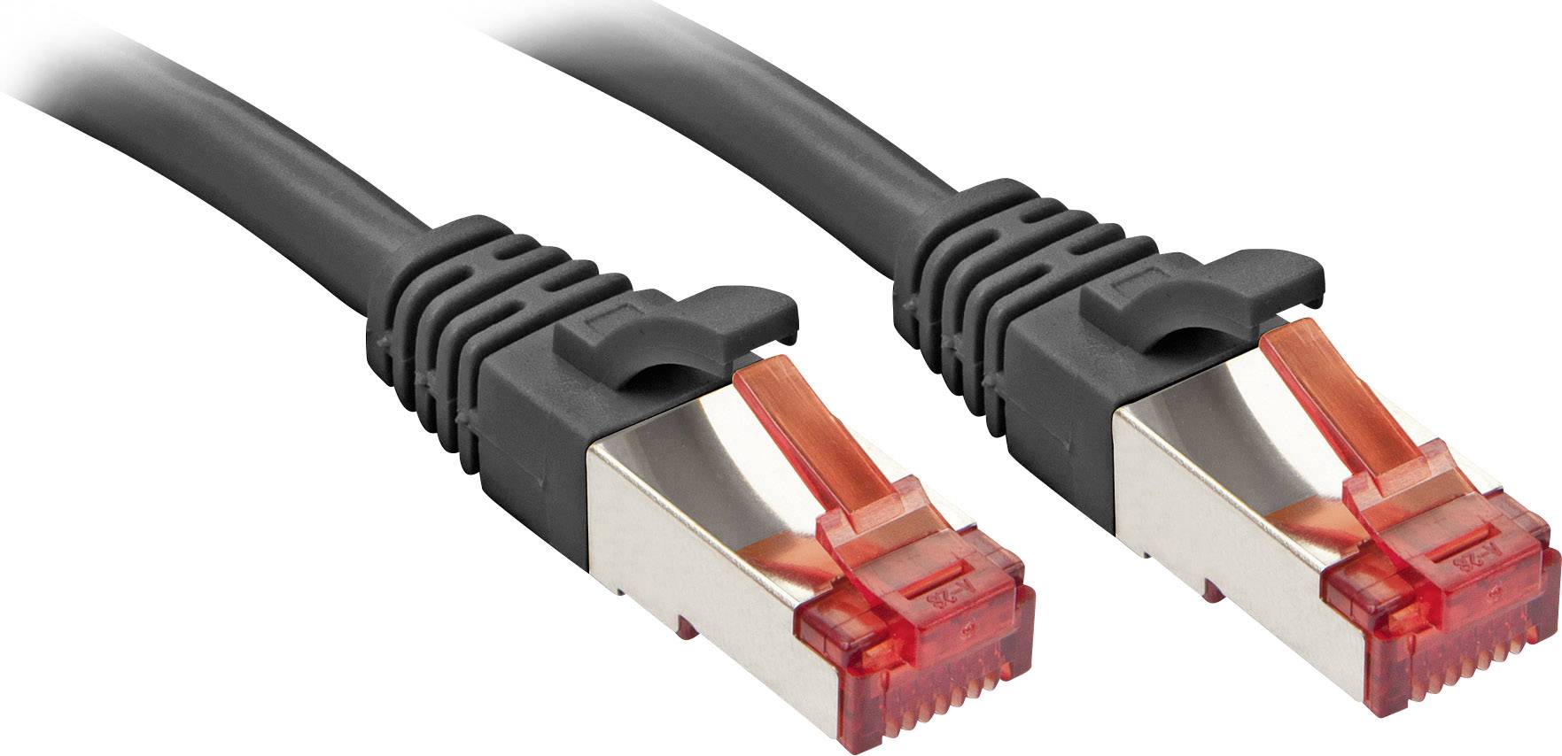Мережевий кабель LINDY 47783, 1 шт., RJ45, CAT 6, S/FTP, 10.00 м, чорний