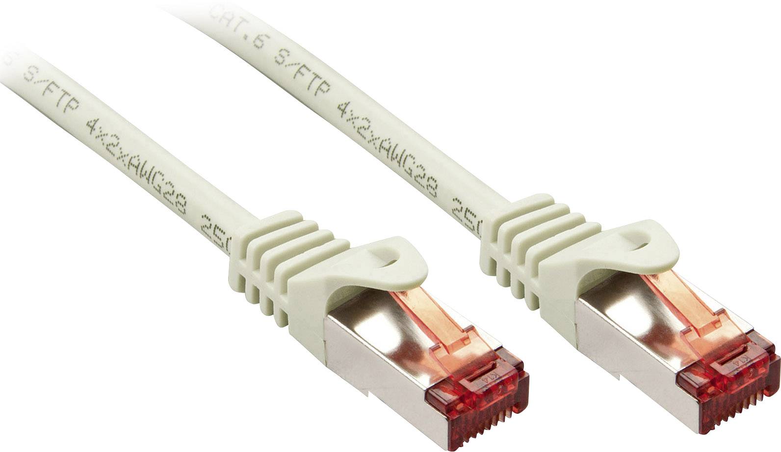 Мережевий кабель LINDY 47344, 1 шт., RJ45, CAT 6, S/FTP, 2.00 м, сірий