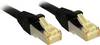 LINDY 47311 RJ45 Kabel sieciowy, kabel krosowy CAT 6a (CAT 7) S/FTP 5.00 m czarny z zaczepami blokującymi 1 szt.