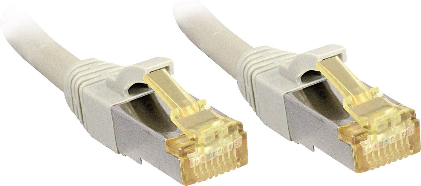 Кабель LAN LINDY 47261, 1 шт., RJ45, CAT 6a (CAT 7), S/FTP, 0,50 м, сірий