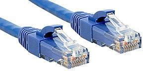 LINDY 45472 RJ45 Kabel sieciowy, kabel krosowy CAT 6 U/UTP 1.00 m niebieski z zaczepami blokującymi 1 szt.