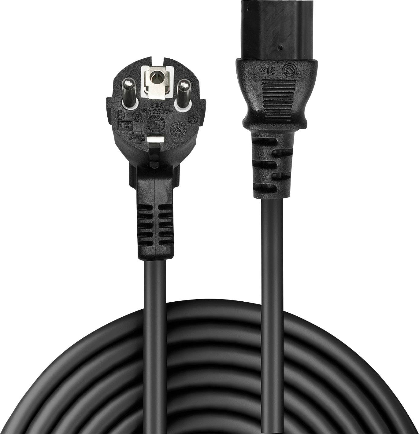 Заземлювальний кабель LINDY 3 м IEC-Netzkabel 30336, 3,00 м, 1 шт.