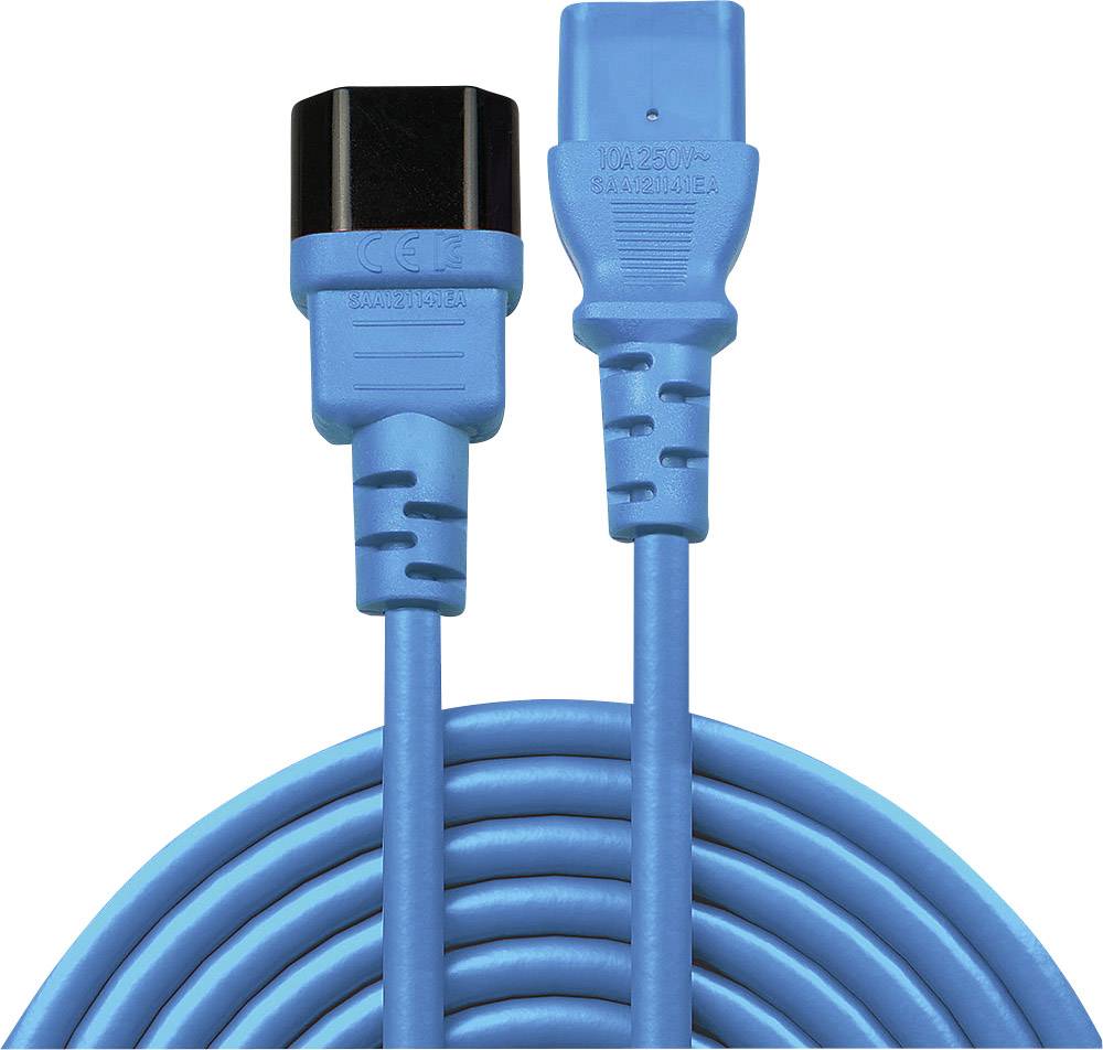 Подовжувач живлення LINDY [1x IEC C14 чоловічий роз'єм - 1x IEC C13 жіночий роз'єм] 1,00 м синій