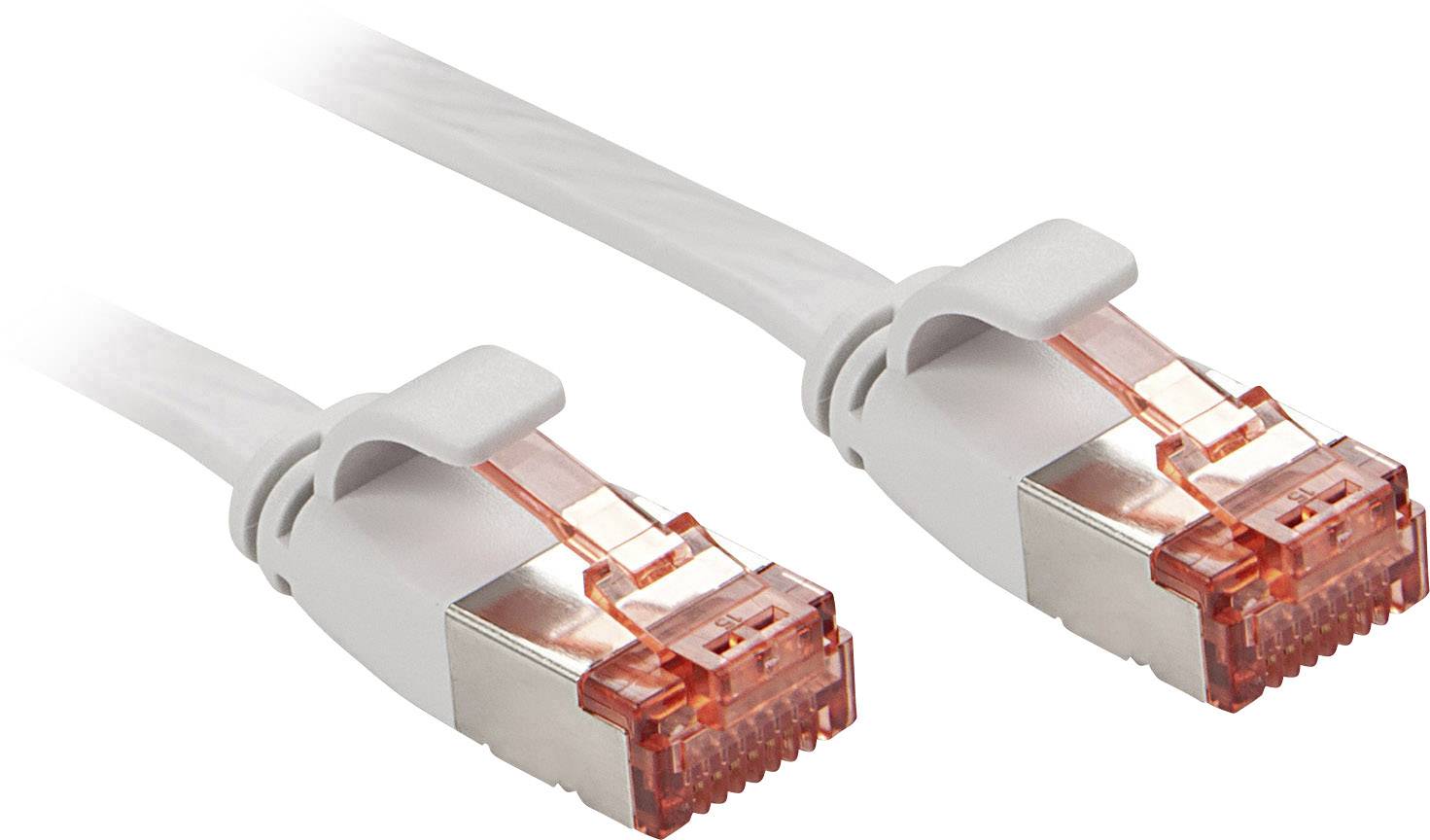 LINDY 47555 RJ45 Kabel sieciowy, kabel krosowy CAT 6 U/UTP 10.00 m szary z zaczepami blokującymi 1 szt.