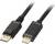 Kabel DisplayPort do HDMI, czarne, z oznaczeniami 'Źródło' i 'Monitor'. Idealne do podłączania komputerów z monitorami HDMI.