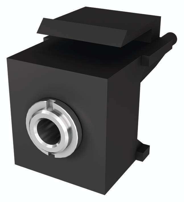 Czarny, sześcienny element mechaniczny z cylindrycznym złączem i składaną pokrywą na górze.