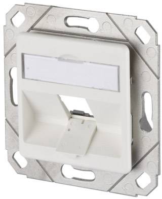 Metz Connect 130B20D11102KE мережева розетка для прихованого монтажу, 1 порт, чисто білий (ral 9010)